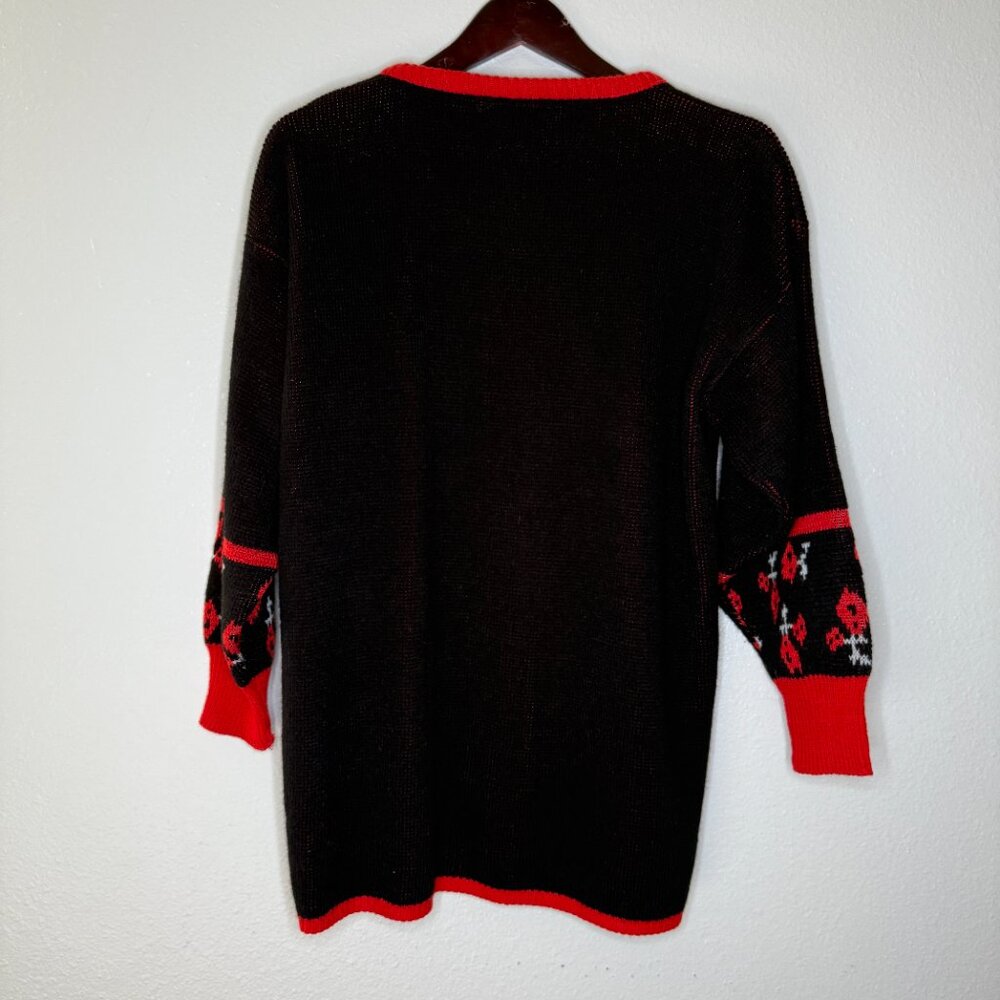 PRICE FIRM Vintage 80s Bedford Fair Open Front Slouchy Cardigan Sweater - Picture 6 of 6